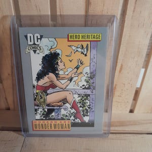 Jeu de cartes de base Wonder Woman 1991 DC Comics Cartes à collectionner Impel