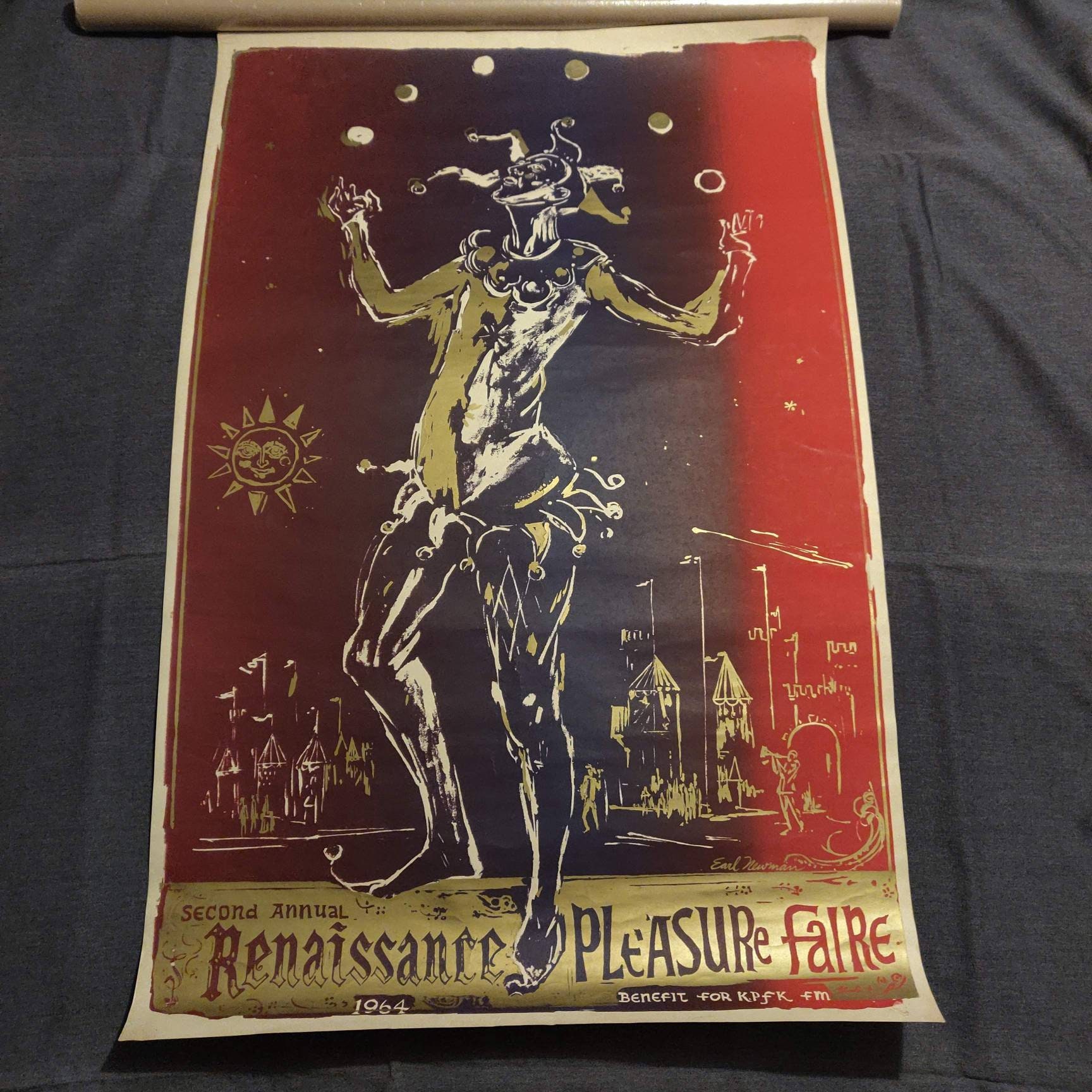 Renaissance Pleasure Faire 1964 Original Silkscreen Poster by Earl