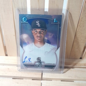 Luis Reyes 1º Bowman 2023 Topps Bowman Draft Chrome Paralelo no cartão Cartão de beisebol autógrafo Chicago White Sox Star Player