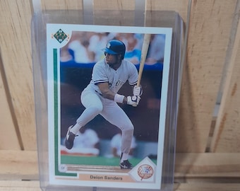 Deion Sanders 1991 Upper Deck basebollkortsset New York Yankees stjärnspelare
