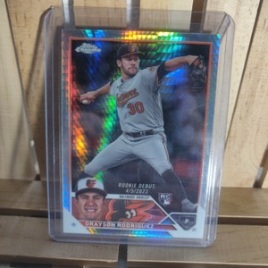 Grayson Rodriguez RC 2023 Topps Chrome Update Baseball Card Rookie Debut Prism Refractor Parallel Baltimore Orioles Star Player