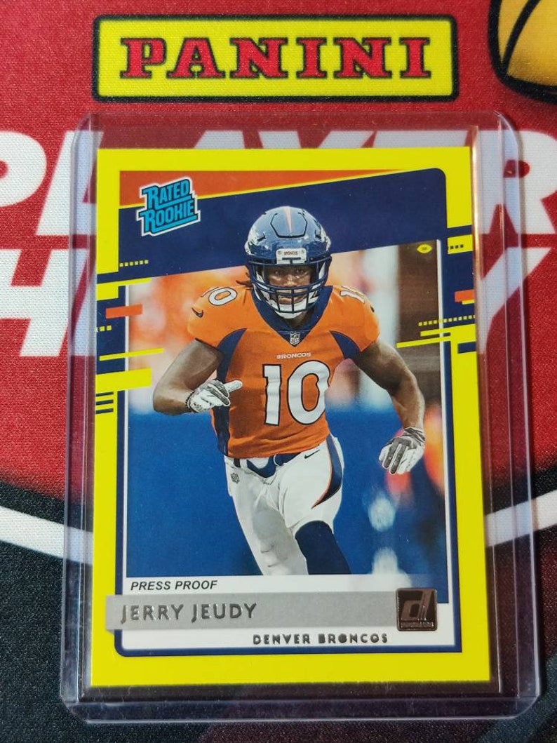Jerry Jeudy Rated Rookie 2020 Donruss Football Card Yellow Etsy