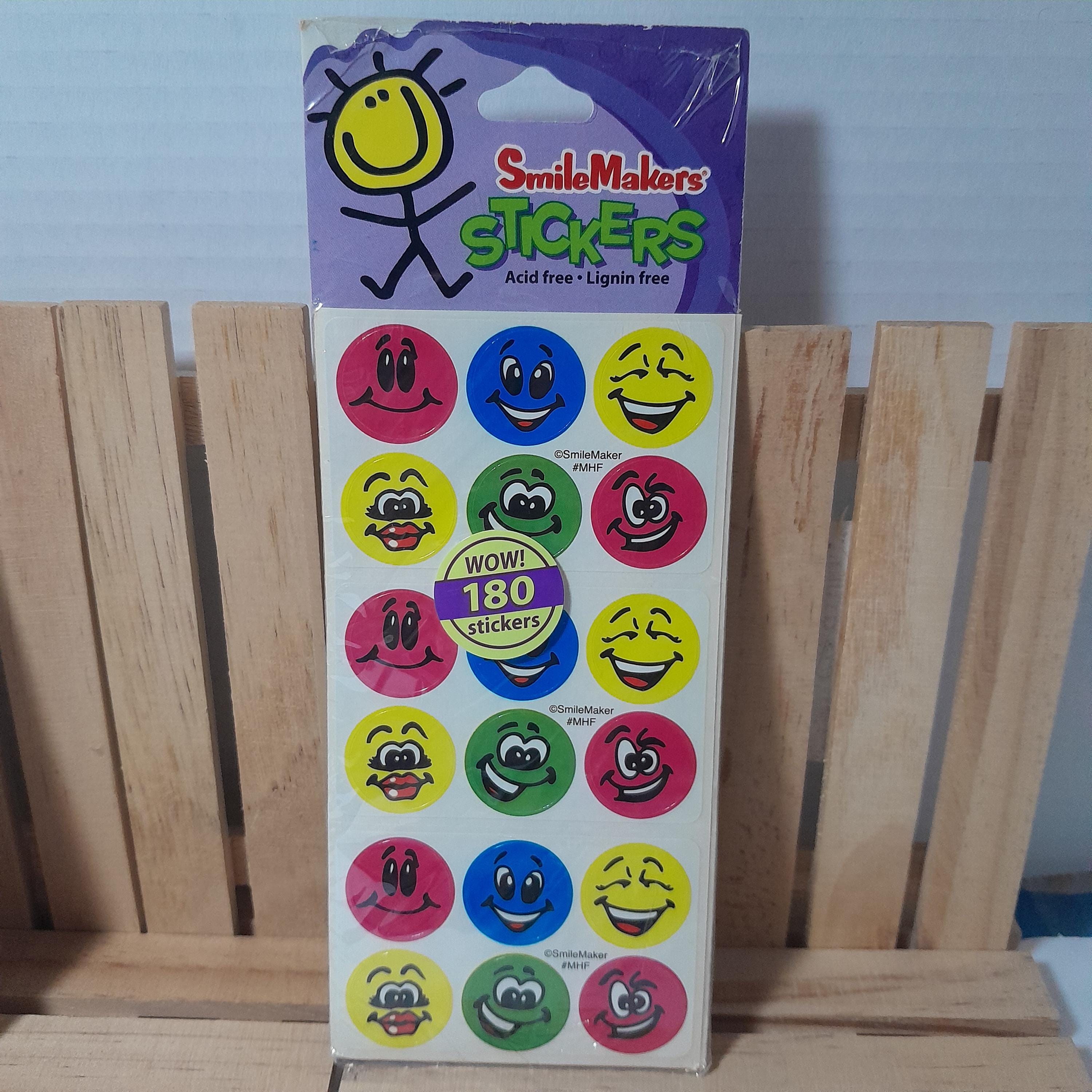 Vintage Smile Makers Stickers 180 Piece Pack 1990s Sealed as Found