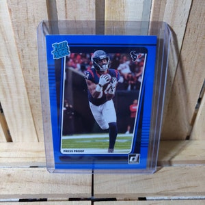Nico Collins Rated Rookie 2021 Donruss Football Card Base Set Blue Press Proof Houston Texans Star Player
