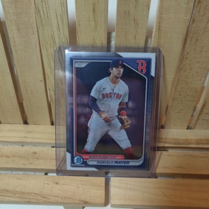 Marcelo Mayer 2024 Topps Bowman Base Set Chrome Parallel Baseball Card Boston Red Sox Star Player