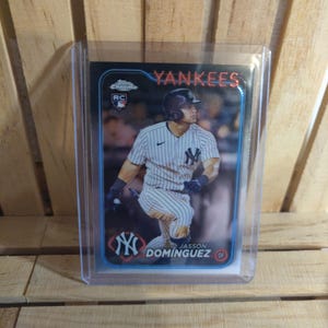 Jasson Dominguez RC 2024 Topps Chrome Base Set Baseball Card New York Yankees Star Player