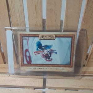 Interleague Play Begins 2010 Topps History of the Game Sub Set Baseball Card