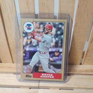 Bryce Harper 2022 Topps Update Series 87 Design Parallel Sub set Baseball Card Philadelphia Phillies Star Player