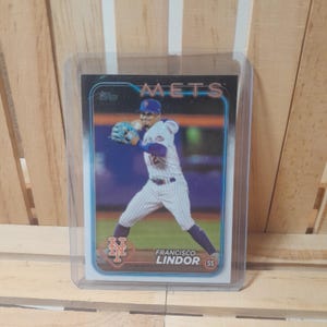 Jeu de cartes de base Francisco Lindor Topps série 2 2024, joueur vedette des Mets de New York