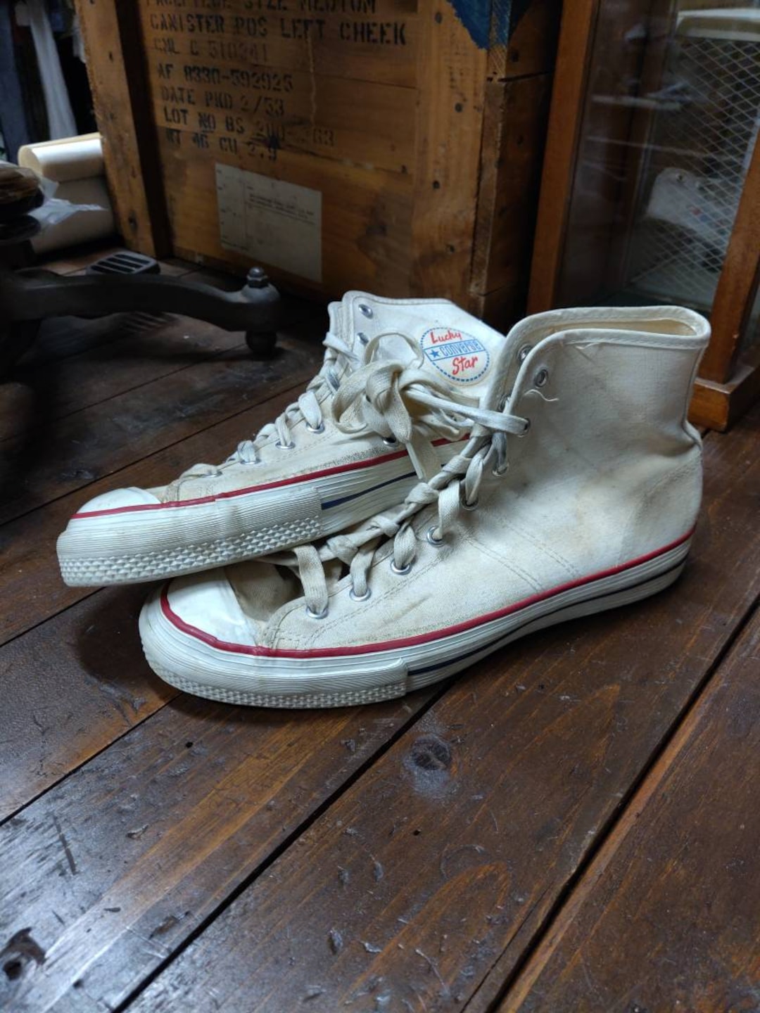 Very Rare Converse Lucky Star 1967 Chuck Taylor Canvas Basketball Shoe Men s Size 8 Etsy UK