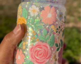 Floral Daydream – 15oz Iced Coffee Cup | Spring Floral Tumbler