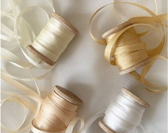 Silk Ribbon  100% Silk Ribbon  1/4" BTY