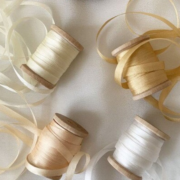 Silk Ribbon  100% Silk Ribbon  1/4" BTY