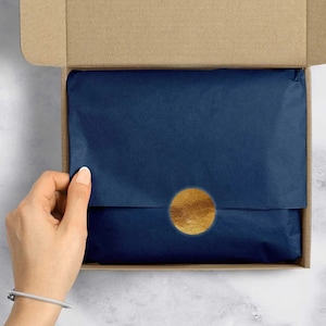 Navy Blue Color Tissue Paper, 20x30", 12  Sheet Pack