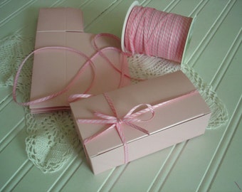 Pink Favor Boxes, 6 Pink Candy Boxes, Cookie Treat Boxes, Pink Wedding Favor Boxes
