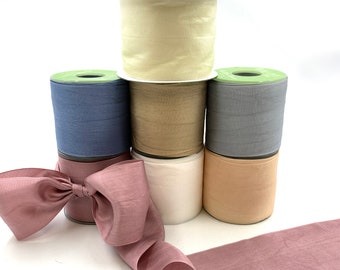 Silk Ribbon 2” wide by the yard  Pick Your Color