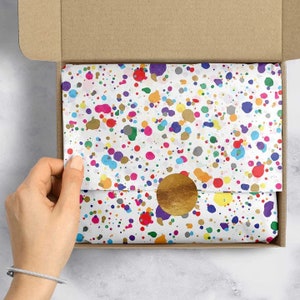 Gift Tissue Paper 20" x 30",  Paint Splatter