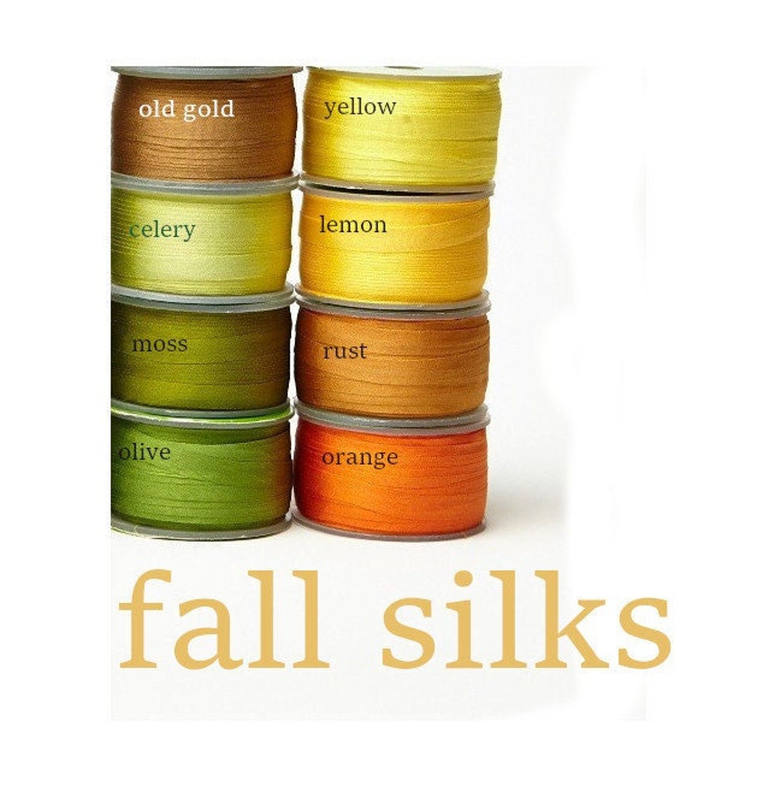 Fall Ribbon Solid Color 1/4 Inch Fall Colors Silk Ribbon Hand Dyed SOLD by the Yard - Etsy