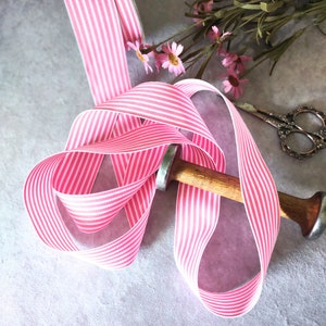 Pink Ribbon, Grosgrain Striped Decorative Ribbon, Pink, 1-1/2 