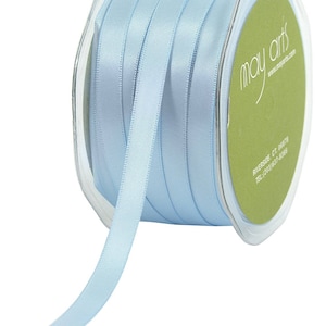 5 yards Ribbon, Double Face Blue  Satin Ribbon  3/8&quot; By   5 yards  Weddings, Bows, Gift Wrap Blue Satin