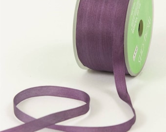 Purple  1/4"  Silk Ribbon, By The Yard  small, romantic, beautiful, Weddings, Favors