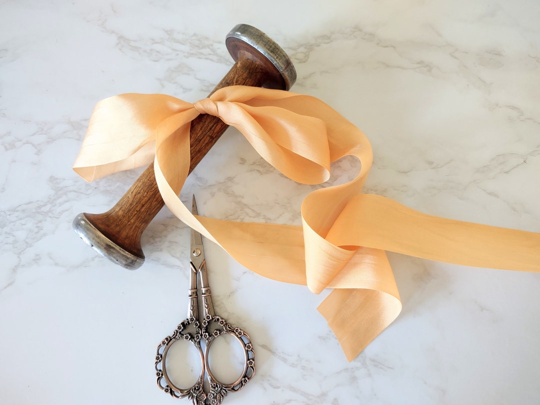 By the Yard Silk HAZELNUT Ribbon 1.25 Inch 100% Hand-dyed Silk Ribbon ...