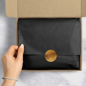 Black  Color Tissue Paper, 20x30&quot;, 12  Sheet Pack