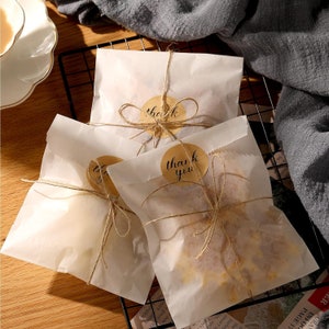 50 Glassine Bags - 6.75 x 4.5&quot; - Party Favor Bag / Goody Bag Candy Buffet - Treat  - Food Safe Small Packaging - Packaging, Glassine Bags,