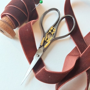 Deep rich copper swiss velvet 5/8" ribbon