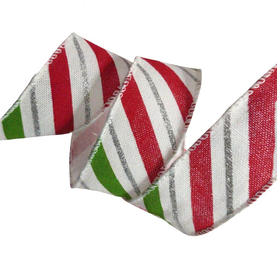 Wired Candy Stripe Ribbon 1.5 Wide by the Yard - Etsy