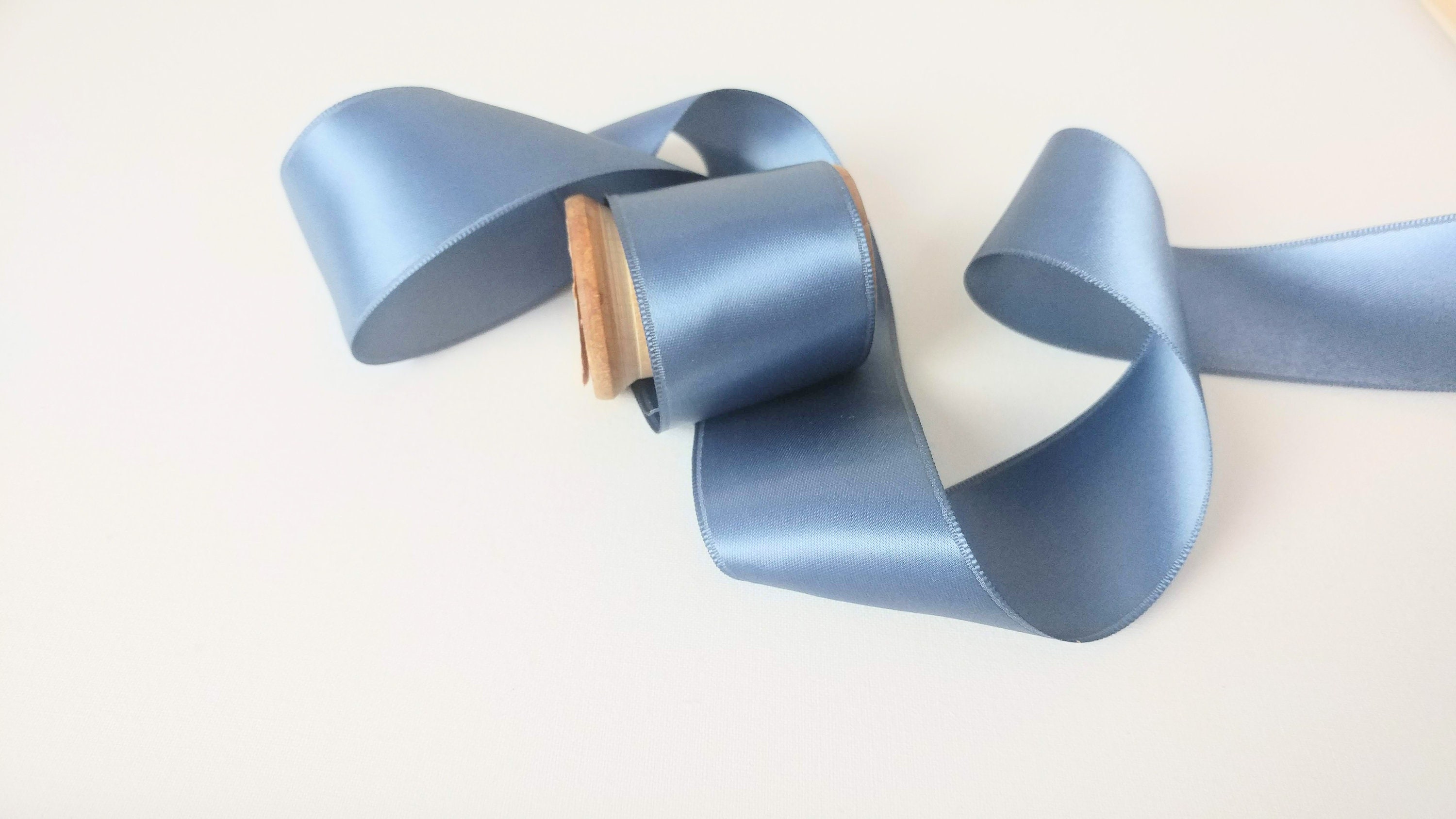 Blue Satin Ribbon 2” Wide Open Roll 70+ yds