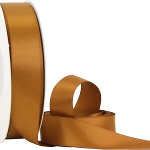 Copper Satin Ribbon Double Face  Double Faced Swiss Satin 1&quot; x By The Yard   Fall Holiday