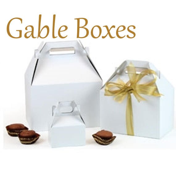 25 Large White Gable Boxes Gable Gift Box Party Favor Box 9 Etsy