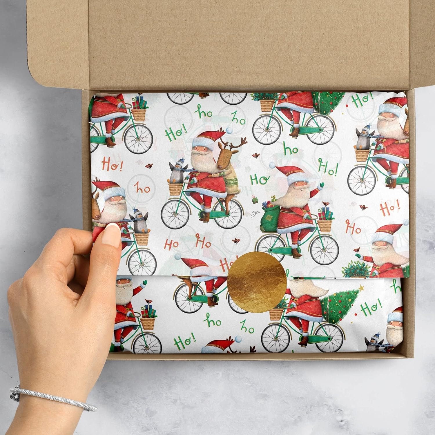 Elegant Christmas Gift Tissue Paper Bundle, 32-Sheets Jillson & Roberts