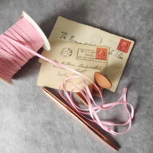Pink Striped Ribbon 1/8&quot; wide BY THE YARD&quot;  Weddings, Bows, Gift Wrap