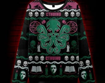 Sweatshirt Halloween Lovecraft – Design Cthulhu – Coupe Classique – T-shirt Horreur Tentacule - 2