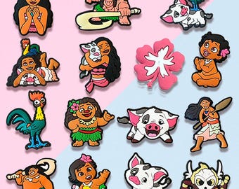 15 Pcs Cartoon Shoe Charms Set | Ocean Spirit Inspired Charms for Clogs & Sandals | Tropical Adventure Gifts for Kids , Adults