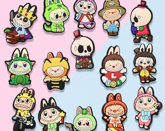 15 Pcs Cute Bunny Character Shoe Charms Set | Cartoon Rabbit Croc Charms for Clogs & Sandals | Kawaii Gifts for Kids, Teens , Collectors