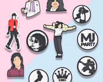 11 Pcs Pop Star Dance Shoe Charms Set – Music Theme Clog Charms, Retro Dance Style PVC Shoe Accessories, Cute Charms for Clogs