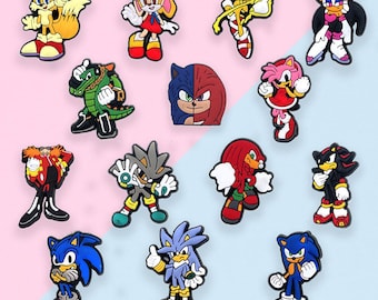 14 Pcs Speedy Hero Shoe Charms Set | Cartoon Adventure Inspired Charms for Clogs & Sandals | Fun Gifts for Kids , Adults