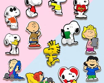 13 PCS Cute Cartoon Dog Shoe Charms Set, Colorful PVC Clog Charms, Fun Comic Style Shoe Accessories for Kids & Adults