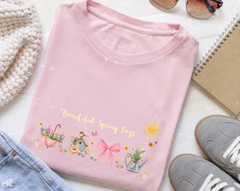 Pastel Spring PNG, Floral Birdhouse Umbrella Design (Digital Download)