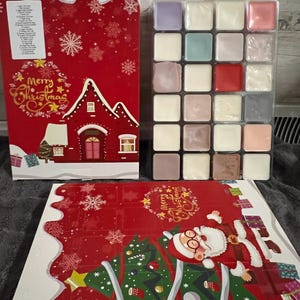 wax melt advant calendar- count down to Christmas- winter and Christmas scents