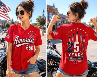 USA 250th Anniversary Baseball Jersey, America 250 Years Shirt, Patriotic Air Show Jersey, Independence Day 1776-2026 Baseball Jersey