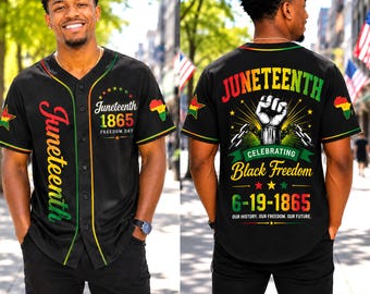 Juneteenth 1865 Baseball Jersey, Black Freedom Day Shirt, African American Heritage Jersey, Juneteenth Celebration Apparel, Freedom Day Gift