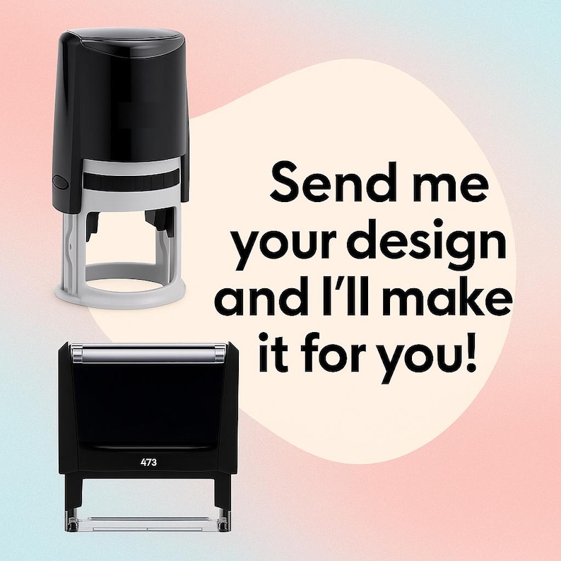Personalized Logo Self-inking Stamp: Custom Rubber Stamp for Business ...