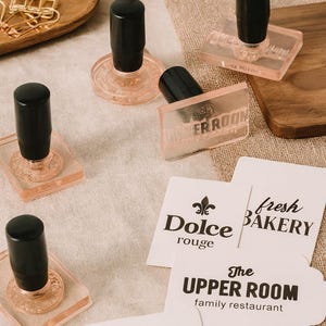 Custom Logo Rubber Stamp: Personalized Acrylic Stamp for Crafts