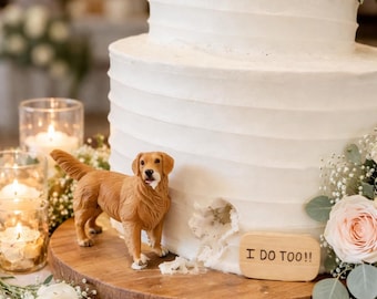 Custom Pet Wedding Cake Topper, Personalized Dog Cat Figurine, Pose Decoration