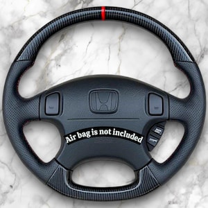 Honda Civic EK & CR-V (1996-2002) Premium Carbon Fiber Leather Steering Wheel