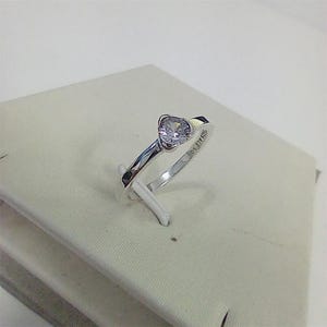 pandora talisman lab-grown diamond sterling silver heart ring with pouch